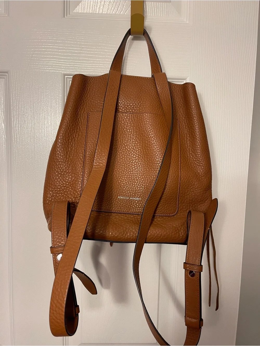Rebecca Minkoff Pebbled Leather Backpack in Cognac